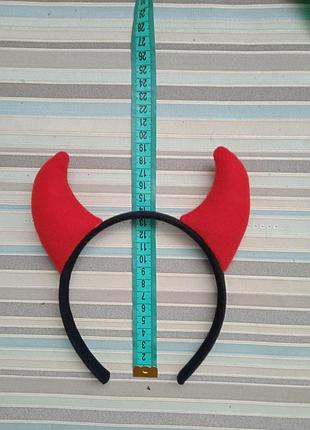 Ободок карнавальный маскарадный обруч карнавальный чертиковка чертик черт чернтовка чернтик костюм