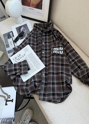 Фланелева сорочка в клітинку кольори в асортименті