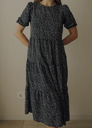 Довга сукня в горох s