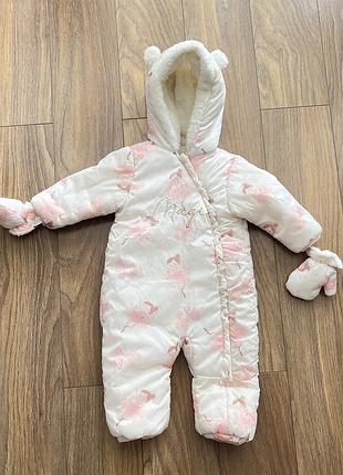 Комбинезон зимний на девочку фирмы cool club 80 размер