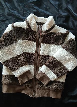 Кофта світшот тедді баранчик меховушка на блискавці