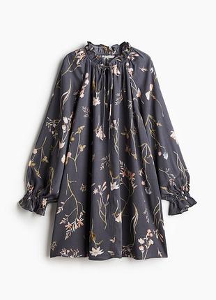 Сукня сорочка оверсайз принт h&amp;m