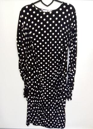 Сукня.
чорний колір, білий горошок