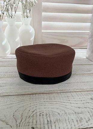 Кашеміровий капелюх-таблетка tavoletta колір какао