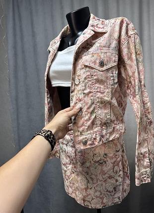 Джинслвий костюм зі спідницею topshop