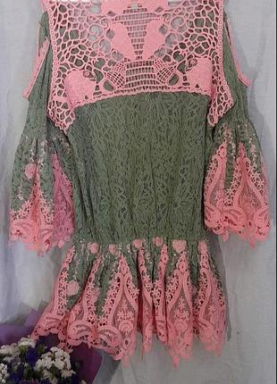 Блузка acntica santoria by giacomo eirgue made in prc мережева вінтаж-етно нарядна святкова гарна гламурна знакова харізматична зваблива жіночна