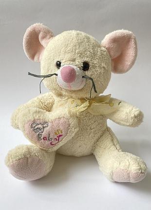 Мягкая плюшевая игрушка мышка мышонок с сердечком мʼяка плюшева іграшка миша мишь з сердечком