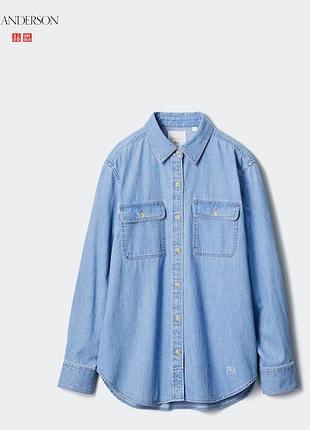 Джинсовая рубашка коллаборация uniqlo and 76 anderson