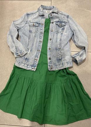 Сукня, плаття, dia dia, xs,s, льон, джинсова куртка