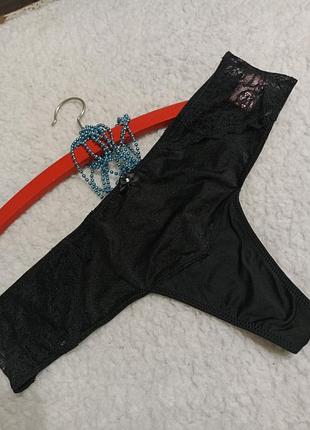 Черные эластичные трусики размер л -хл