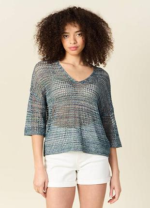 Кофта сеткой с люрексом