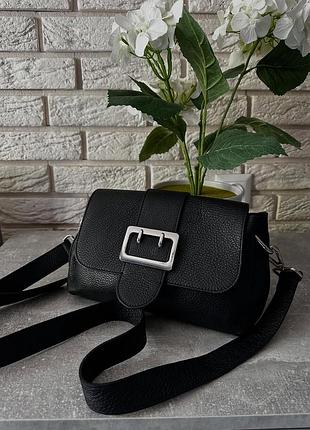 Сумка кросс боди черная италия ts000104