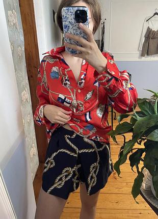 Zara сатинова шикарна блузка