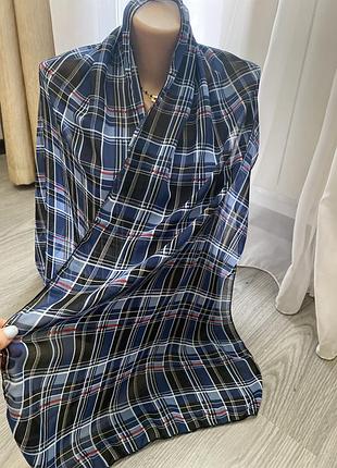 Хустка косинка стильна карта синя