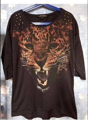 Новый лонгслив леопард reserved лонгслив заклепки хлопок принт ягуар