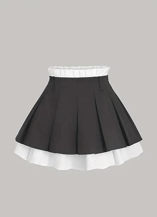 Жіноча коротка цупка подвійна спідниця