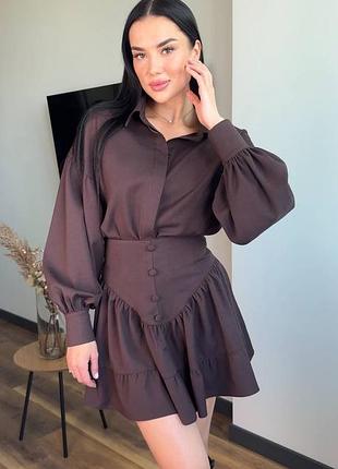 Волшебный комплект: рубашка + спледница из шерстяного тiара * люкс качество