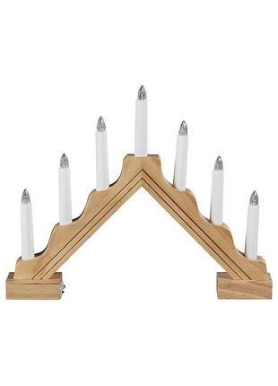 Рождественская led композиция подсвечник с 7 свечами 39x31,5x4,8 см белый livarno home