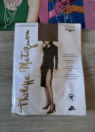 Тонкие бежевые колготки