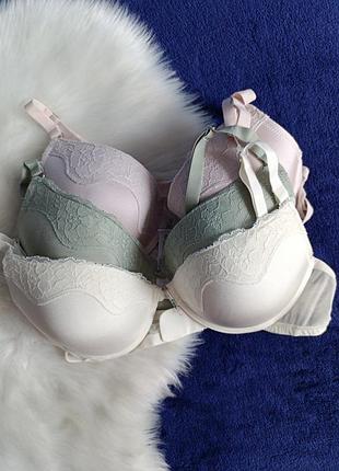 Набор лот бюстгальтер бра белье уплотненный пуш-ап 85d 38d