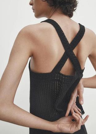 Майка топ кроше вʼязаний massimo dutti