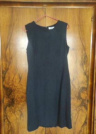 Платье-футляр темно-синее 38 размер, м