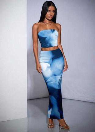 Спідниця-максі принт