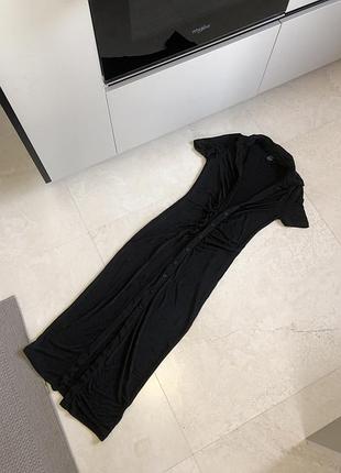 Плаття сукня максі в обтяжку з декольте коміром платье миди в обтяжку с воротником