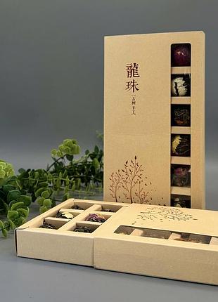 Подарочная коробка с чаем «жасминовые жемчужины дракона» (18шт)