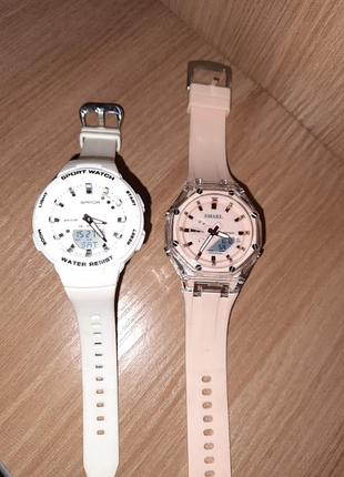 Годинники спортивні, рожевий-діаметр 40мм., білий-діаметр 35мм.