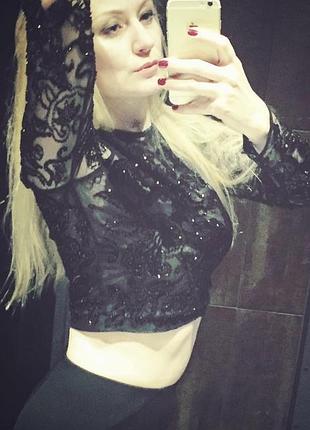 Asos вкорочений вечірній топ (до таліі) під високі брюки, розмір s