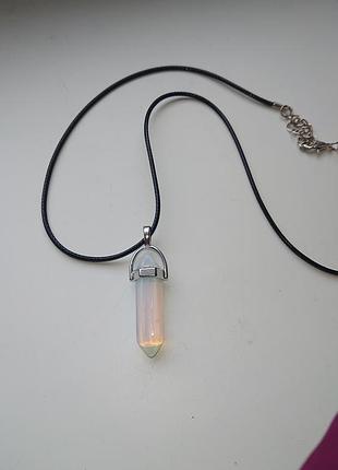 Кулон лунный камень подвеска на цепочке колье