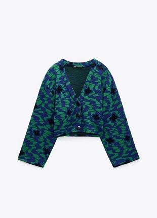 Принтований кардиган zara