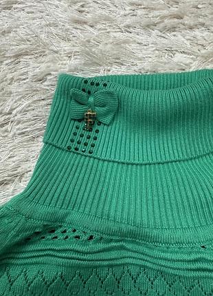 Лонгслів / гольф зі стразами смарагдовий на м made in turkey 🇹🇷