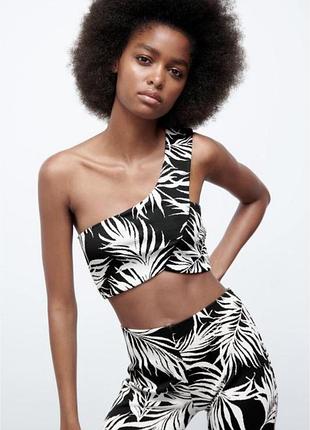 Топ zara чорно-білий