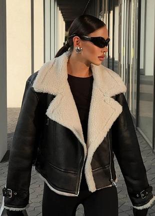 Якісна та стильна дублянка авіатор