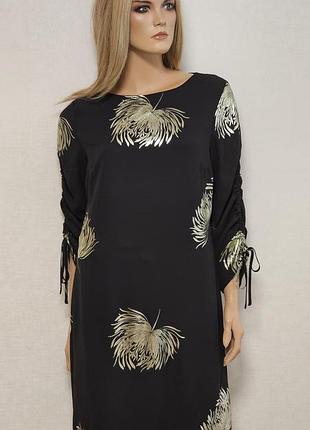 Чорна шифонова сукня, плаття в золотий принт, dorothy perkins, 12uk