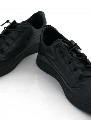 Чоловічі кеди на шнурівці kadar чорного кольору 4217988