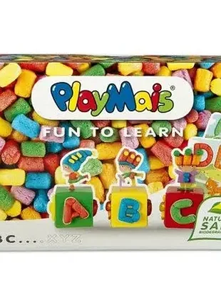 Кукурузный конструктор натуральный и универсальный play and learn (учащный) "abc" play mais (160250) playmais® является натуральным, универсальным матом