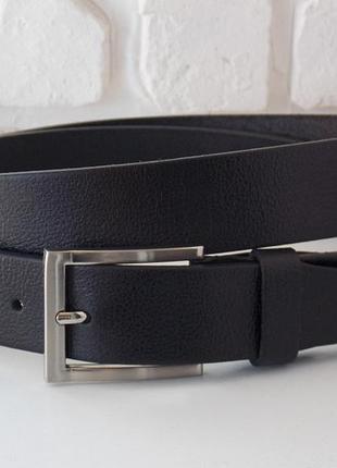 Кожаный мужской брючный ремень классический + коробка