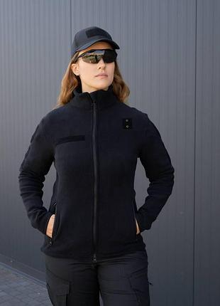 Женская флисовая кофта polartec черная для полиции