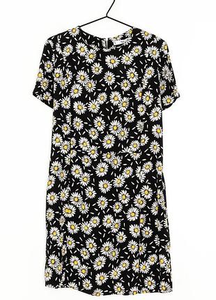 Чорна сукня манго в ромашки