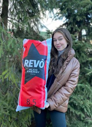 Подушка с принтом габардиновая рево красное, белая 35х75 (109)