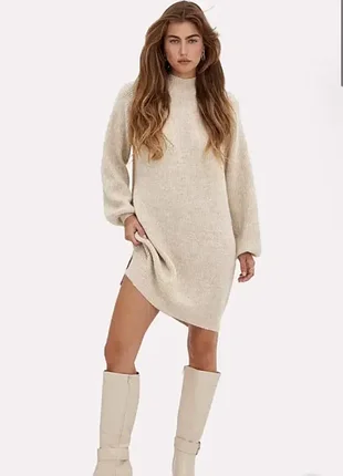 Теплое платье-свитер большого 20-22 размера