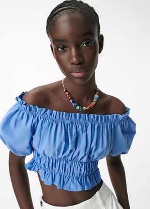 Блакитний топ zara