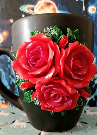 Чашка,  кружка "троянди"