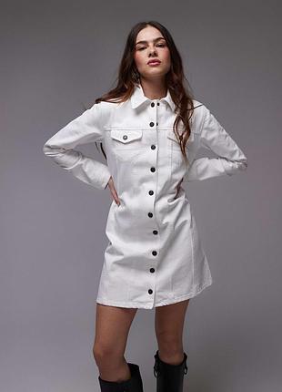 Плаття під джинс білого кольору розмір s