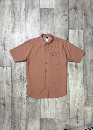 The north face рубашка xl размер с коротким рукавом оранжевая