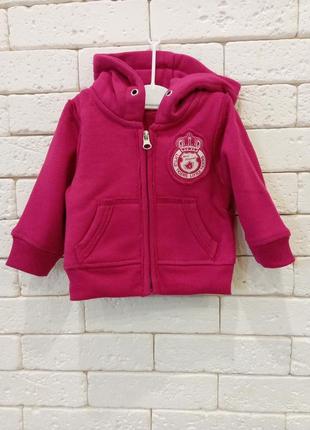 Тёплая кофта на девочку 3-6 месяцев