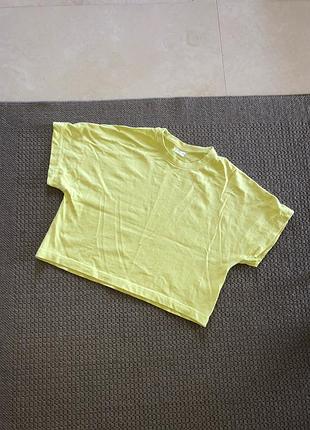 Щільна бавовняна футболка вкорочена топ плотная хлопковая укорочённая